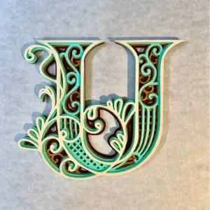 Decorated letters U-V-W-X - 6/7