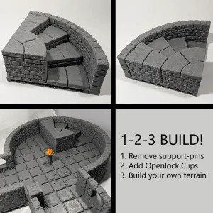 Dungeon tile - curved stairs