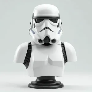 Realistic bust of a Stormtrooper