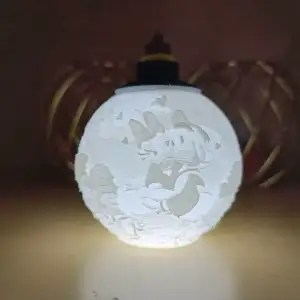 Duck & Daisy Lithophane Christmas Ball