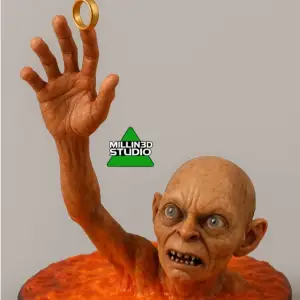 Gollum in lava with the Ring of power Lord of the rings LOTR