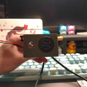 Power button mount with usb
