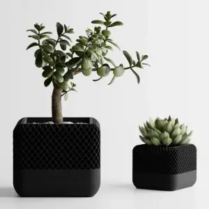 Modern Square Apple Home Pod Style Plant Pot Vases