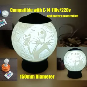 Nightmare Before Christmas Lithophane Night Lamp