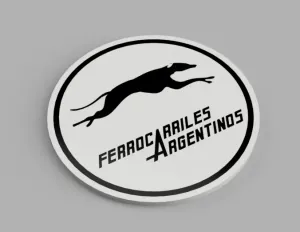 Logo Ferrocarriles Argentinos - Placa Decorativa Multicolor