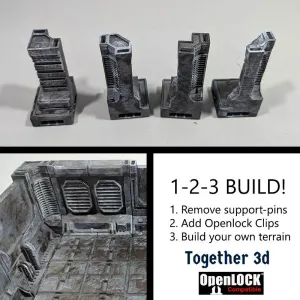 Sci fi tiles - T section and Crossing