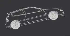 Wall ART Honda Civic eg6g