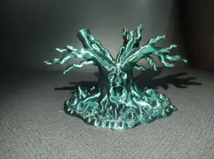 Dead Tree With Face Haunted Bark Twisted Branches Horror