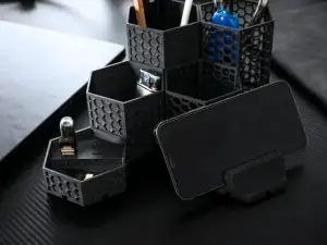 Modular Honeycomb Desk Organizer