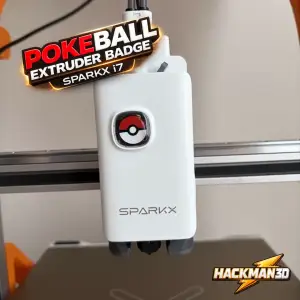SPARKX i7 Pokeball Extruder Badge – Secure Fit Version