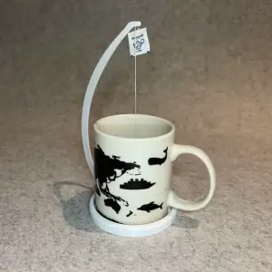 Tea bag cup holder hook