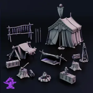Camp Site | TTRPG Scenery Set for D&D and Pathfinder