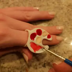 Nail art palette ring