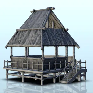 Wooden gazebo on stilts (7) - miniatures warhammer terrain s