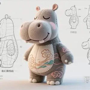 可爱玩偶河马