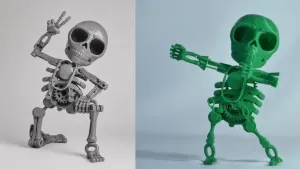 Dancing Skeleton Articulated Figure | Flexible 3D Printable