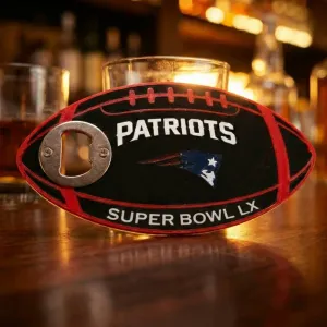 Patriots Super Bowl Party Combo: Bottle Opener & Coaster