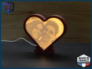 ❤️ Heart-Shaped Lithophane Light Frame