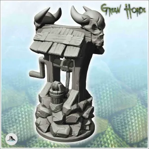 Skull chaos well with stone wall (14) - miniatures warhammer