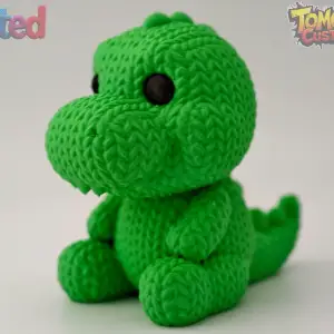 Knitted Crocodile – Smiling and Soft!