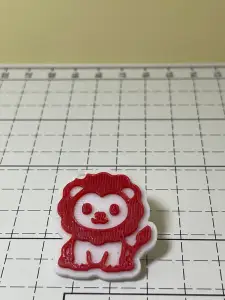 cute 2D lion keychain