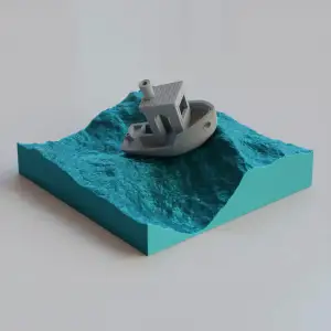 Benchy Stormy Rough Ocean Display Stand / Sea waves
