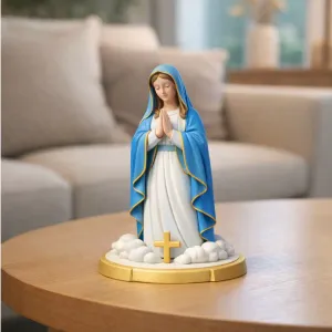 Virgin Mary STL File 3D Model Religious Statue for 3D