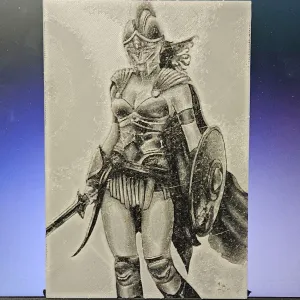 Female Warrior hueforge