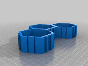 Lego Minifigure Hexagon Wall Mount - Extended Edition
