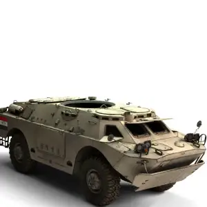 GAZ BRDM-2 Vehicle – Fully Rigged, Game Ready