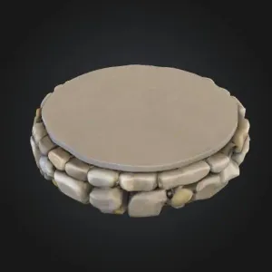 Basic Figurine Stand surrounded by Rocks