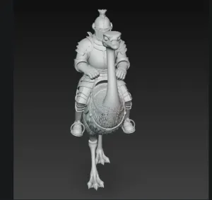 knight ridin an ostrich