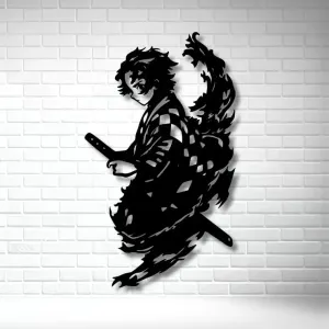 🌊🔥 TANJIRO WALL ART – DEMON SLAYER