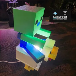 Minecraft Chicken Rider 3D Lightbox