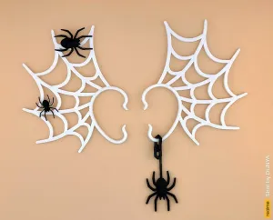 Spider web earring
