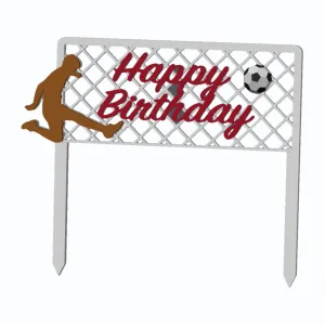 Football Goal - Happy Birthday - Caketopper v1