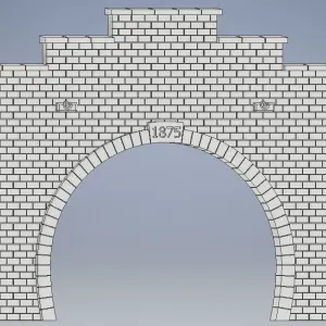 Tunnelportal Spur N 2 und 3 gleisig Tunnelstrecke