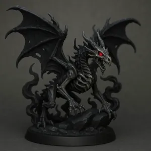 Skeleton Dragon Miniature DnD