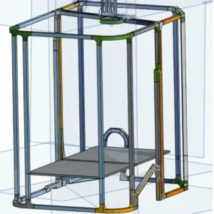 Ender 3 V3 KE transparent enclosure (frame joints)