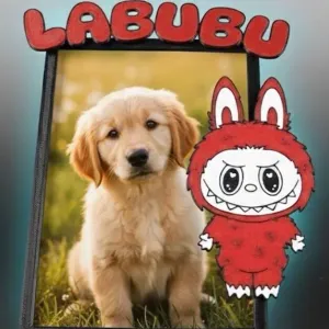 Labubu photo frame