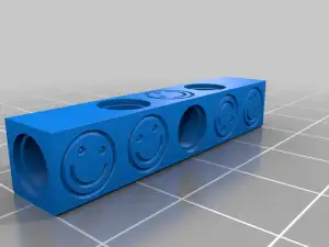 Lego Technic Beam 5 with Alternating holes and fancy modding
