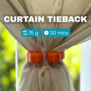 Curtain ring tieback