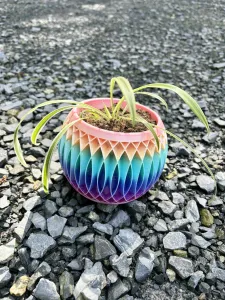 Geometric Wave Plant pot