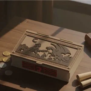Modular Fantasy Dice Chest for D&D – Magnetic Closure