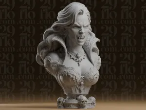 #324 Female Vampire Bust Gothic Horror Statue