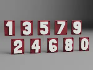 Molds for Casting Digits 0–9
