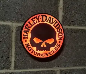 Harley Davidson Skull Motorcycles LED Boxlight Wall Mounted