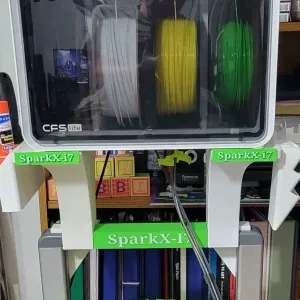 Front cover of top CFS mount with SparkX-i7 on it