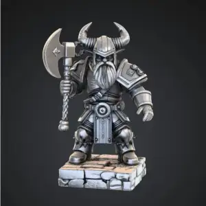 Voxel heroes - steel berserker warrior