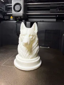 Husky Bust – Detailed Dog Statue for 3D Printing
